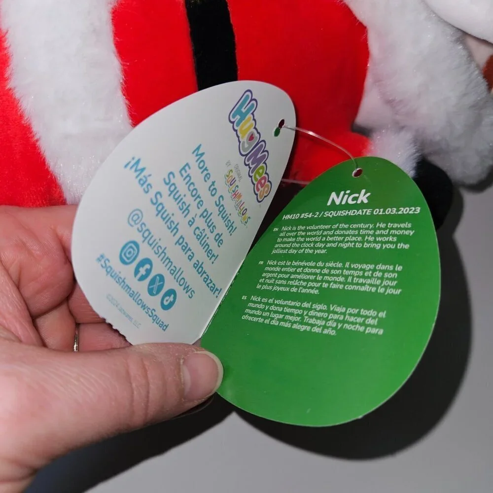 NEW Squishmallows Hug Mees Nick Santa Claus Plush 11